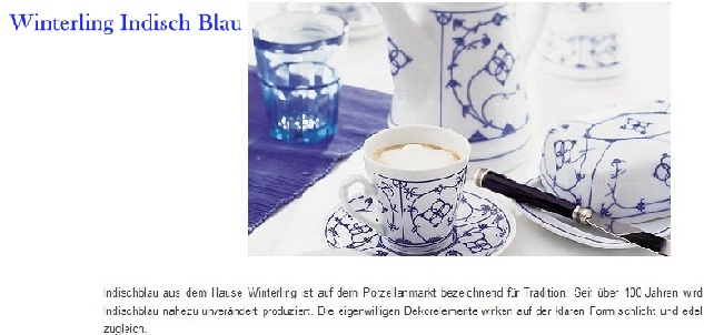 Winterling Indisch Blau