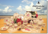 August Warnecke Ostfriesische Rose Dessertteller - Teller 16,5 c
