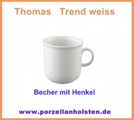 Trend Weiß Thomas 4 x Becher mit Henkel 0,28 l 11400-800001-15503 