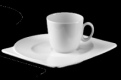 Seltmann Paso Uni - Weiß Kaffeetasse - Tasse 2-teilig eckig