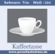 Seltmann Trio Wei - Uni Kaffeetasse - Tasse mit Untertasse